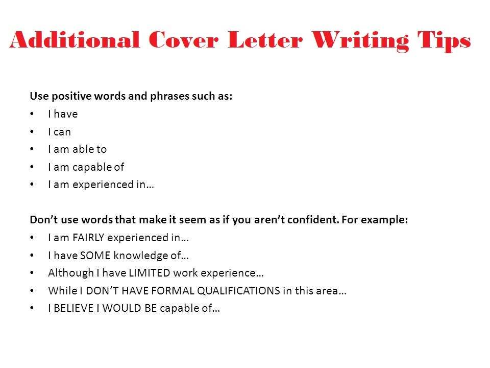 Cover Letter Writing Tips